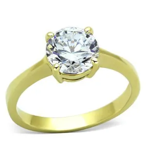 Jewellery Kingdom Ladies Solitaire 1.50carat Engagement Clear Sparkling Realistic Ring (Gold)