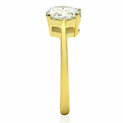 Jewellery Kingdom Ladies Solitaire 1.50carat Engagement Clear Sparkling Realistic Ring (Gold)