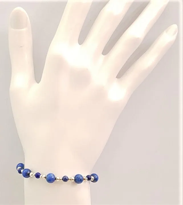 Lapis Lazuli Beaded Bracelet