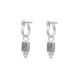 Lia Silver Labradorite Mini Hoop Earrings