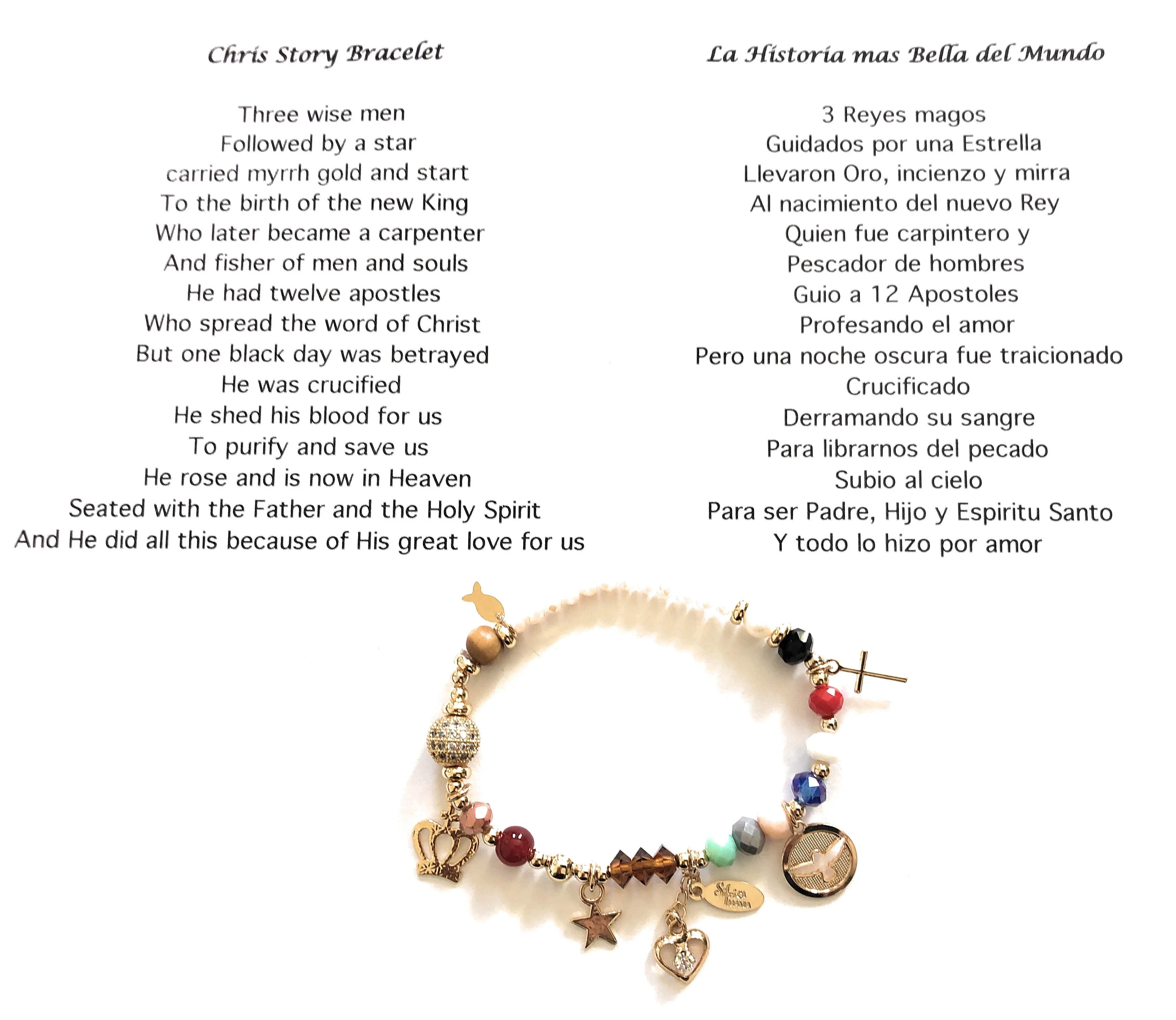 Life of Jesus Bracelet, Christ Story Stretch Bracelet, Biggest Love Story