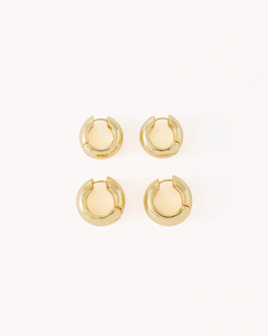 LUCIA EARRING 2 PACK - GOLD PLATED 18K