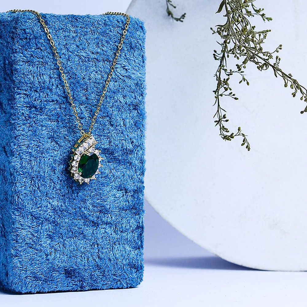 Luxurious Pendant Gemstone Necklace - Fluffy