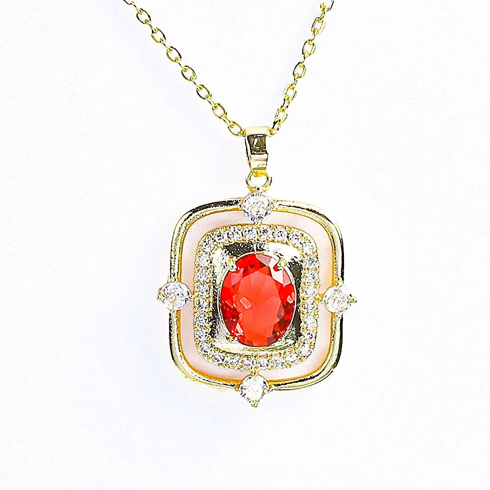 Luxurious Zircon Stones Necklace - Fluffy