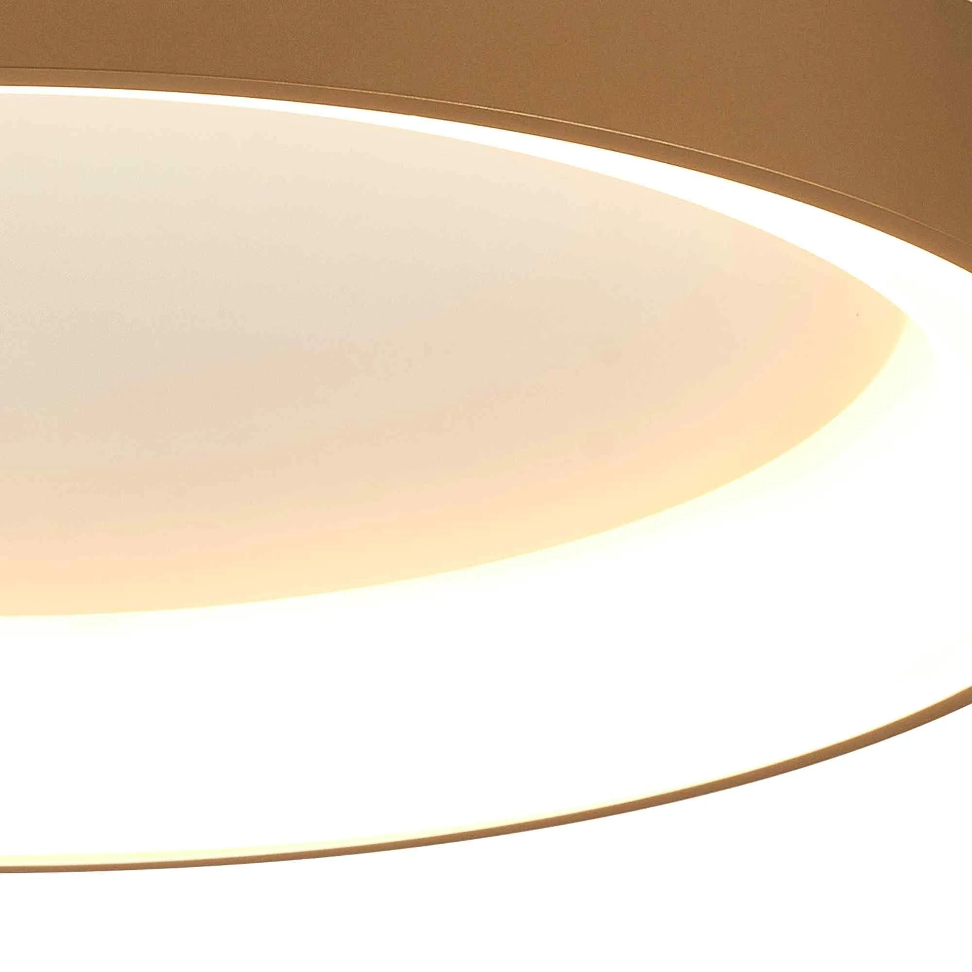 Mantra M8584 Niseko II Ring LED Flush Ceiling Light 50cm Remote Control Gold