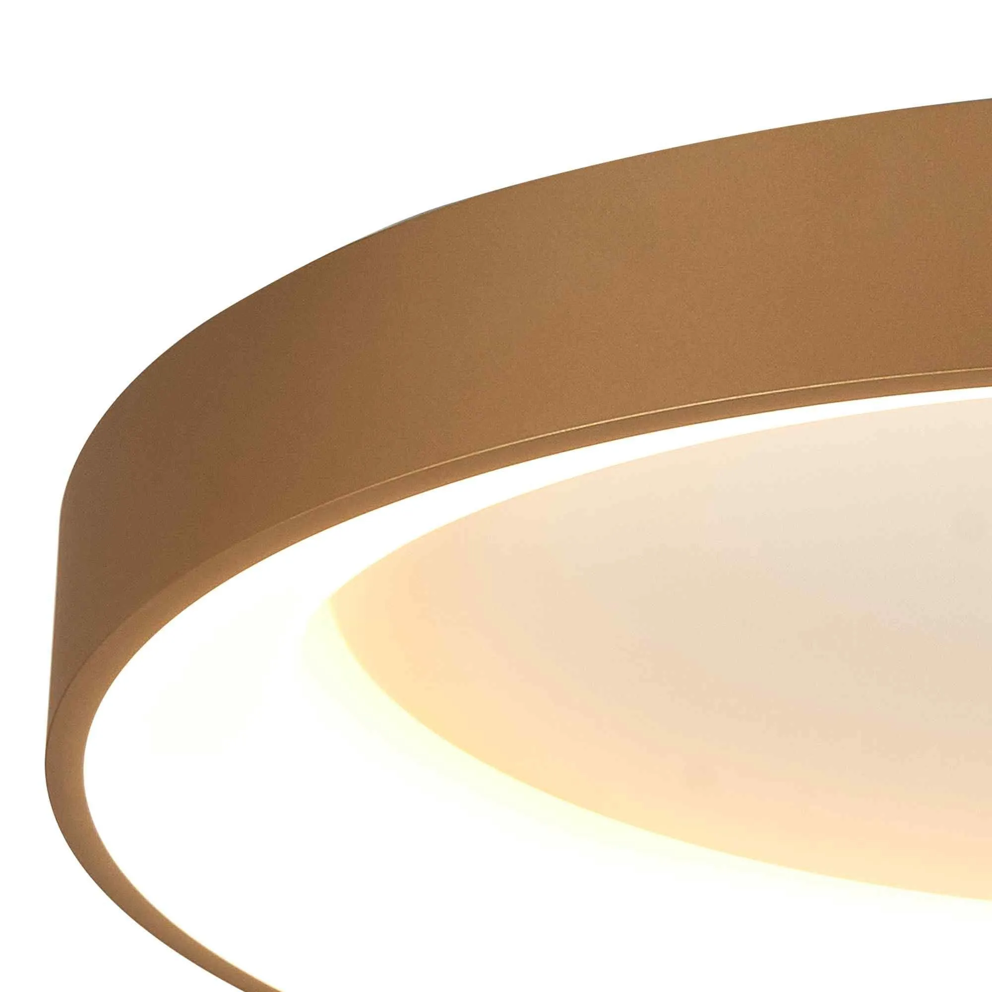 Mantra M8584 Niseko II Ring LED Flush Ceiling Light 50cm Remote Control Gold