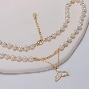 Mermaid Tail Pearl Necklace