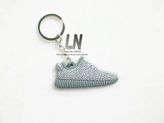 Mini Silicone Yeezy Boost 350 Keychain Bag Charm Woman Men Kids Key Ring Gifts Sneaker Key Holder Jordan Shoes Key Chain