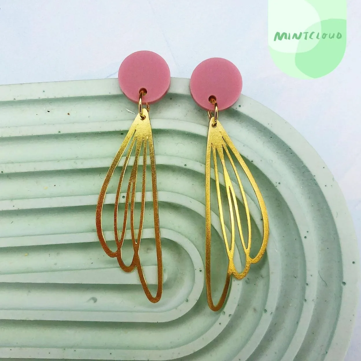 Mintcloud Brass Dangles - Simple Wings*