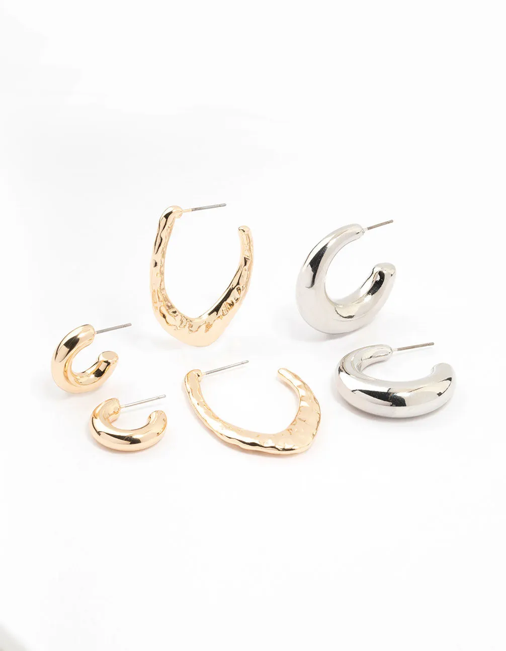 Mixed Metals Original Multiple Hoop Earrings Pack