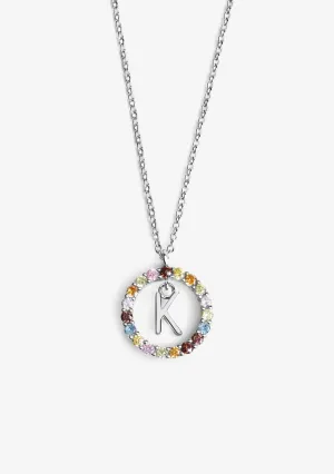 Necklace Iniziale Letter K Silver