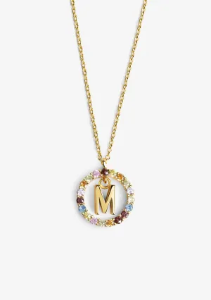 Necklace Iniziale Letter M Gold