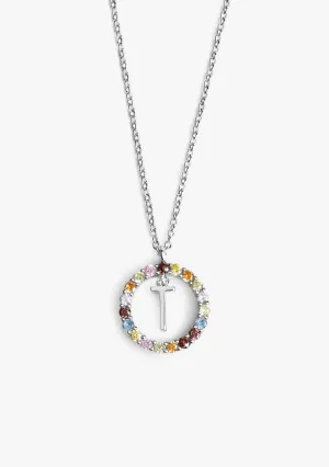 Necklace Iniziale Letter T Silver