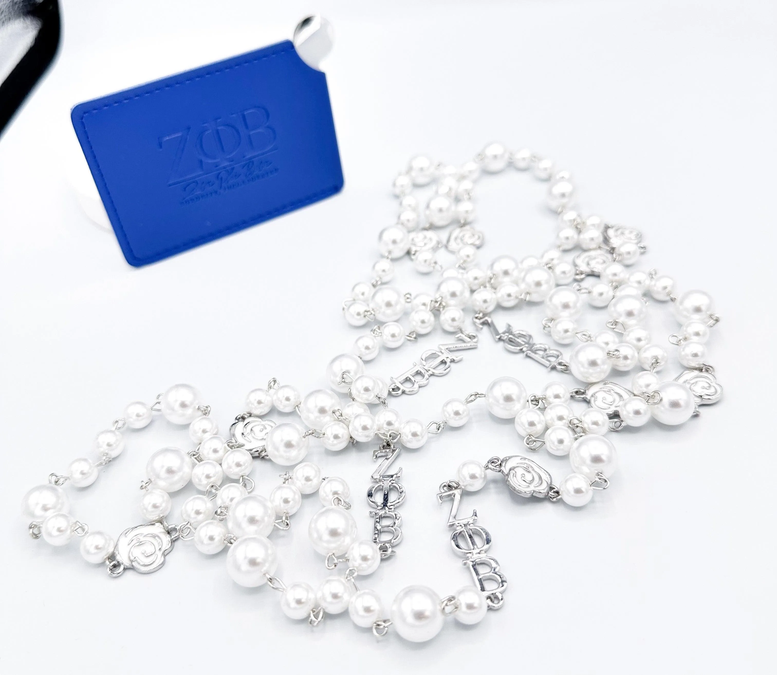 **NEW** ZΦB Roses & Pearls 36" Long Chain Necklace