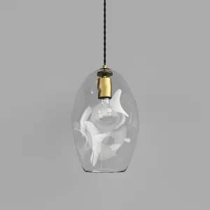 Organic Pendant Large - Brass/Clear