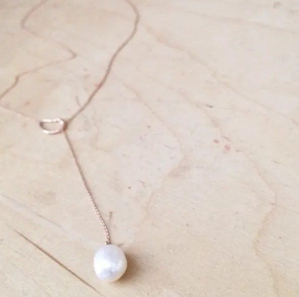 Oyster Lariat Necklace