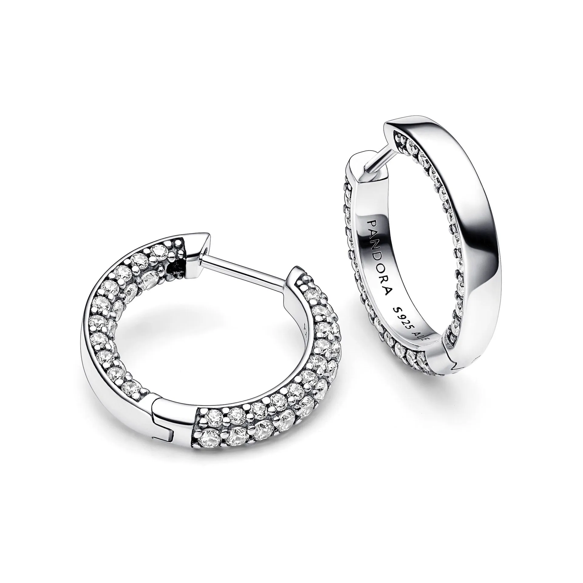 Pandora Timeless Pavé Single-row Hoop Earrings