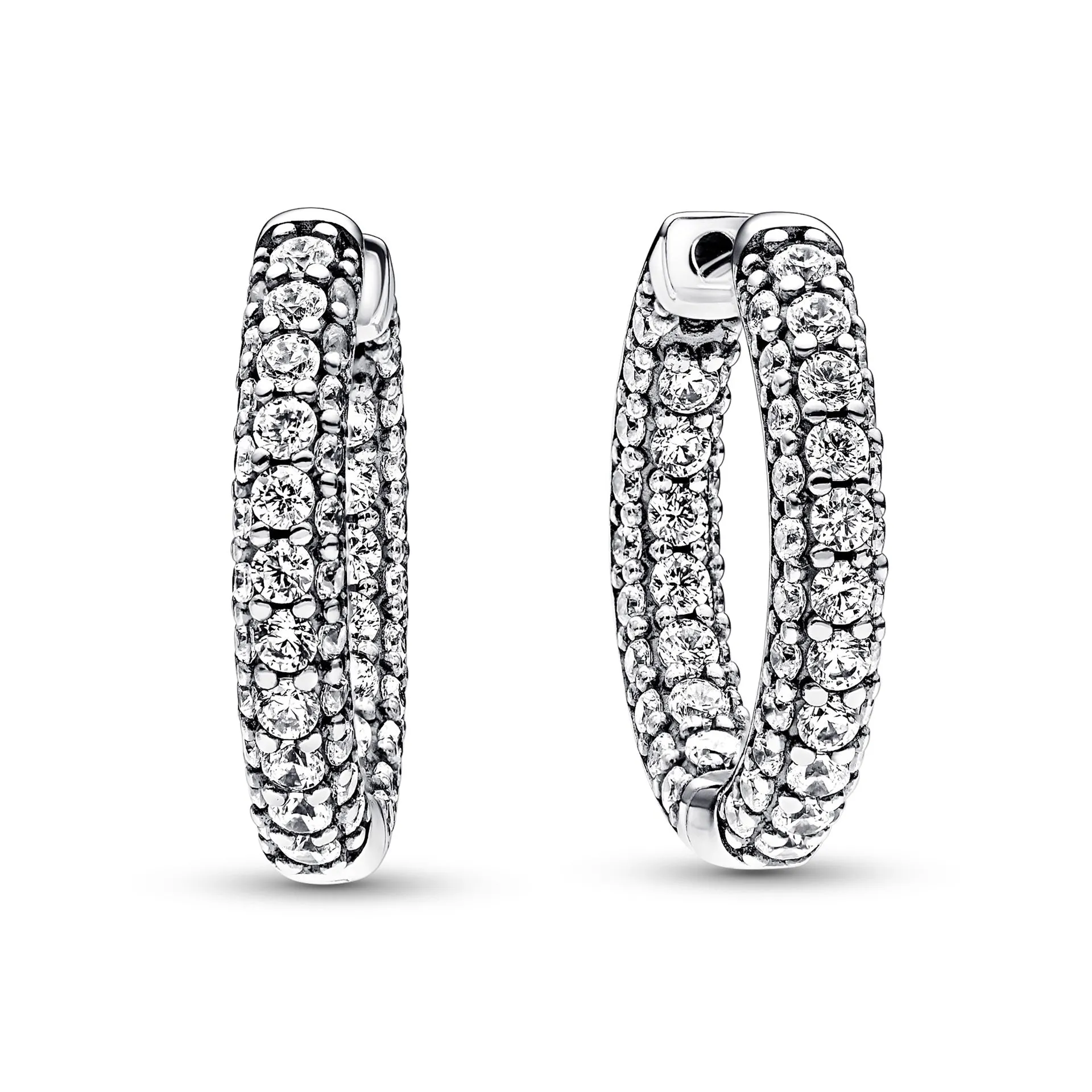 Pandora Timeless Pavé Single-row Hoop Earrings