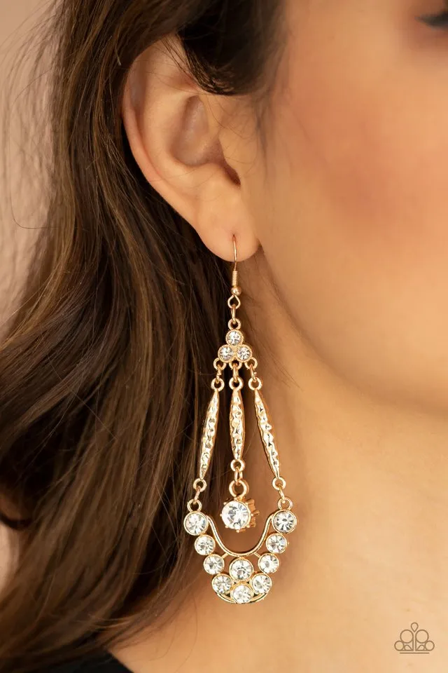 Paparazzi Earring ~ High-Ranking Radiance - Gold