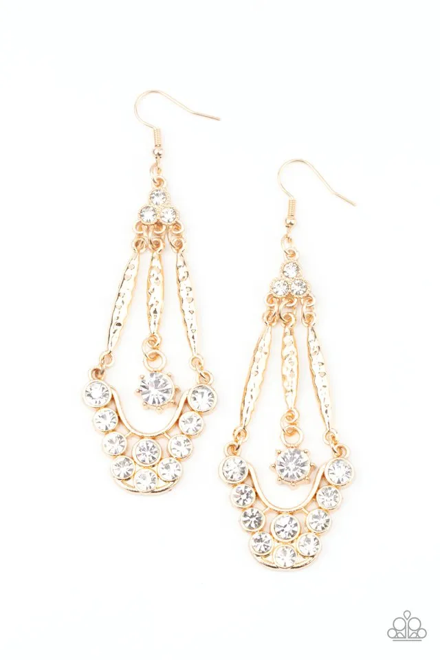 Paparazzi Earring ~ High-Ranking Radiance - Gold