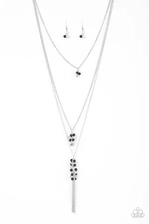 Paparazzi Necklace ~ Crystal Cruiser - Black