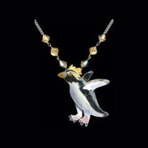 Rockhopper Penguin Pendant With Swarovski Crystals