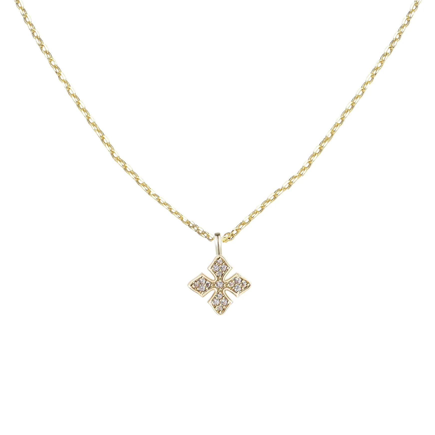 Shine Bright Cross Necklace in Gold