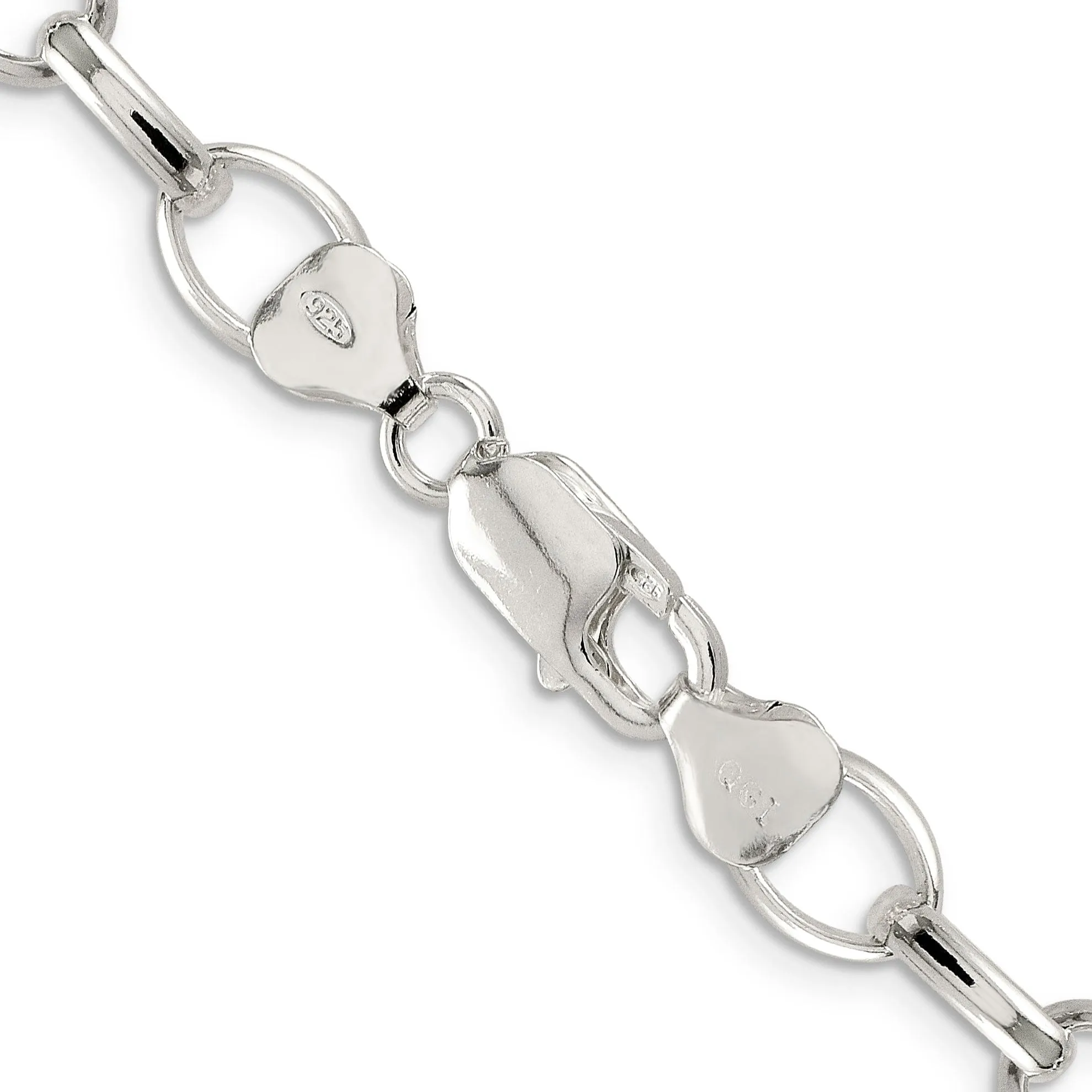 Silver Polished 8.00-mm Fancy Rolo Chain