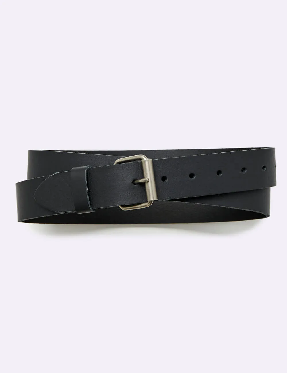 Simple Leather Belt - Black