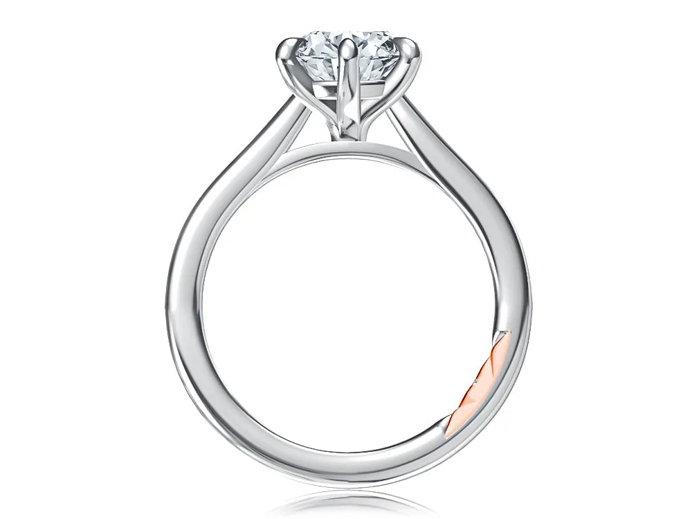 Six Prong Round Center Solitaire Diamond Engagement Ring