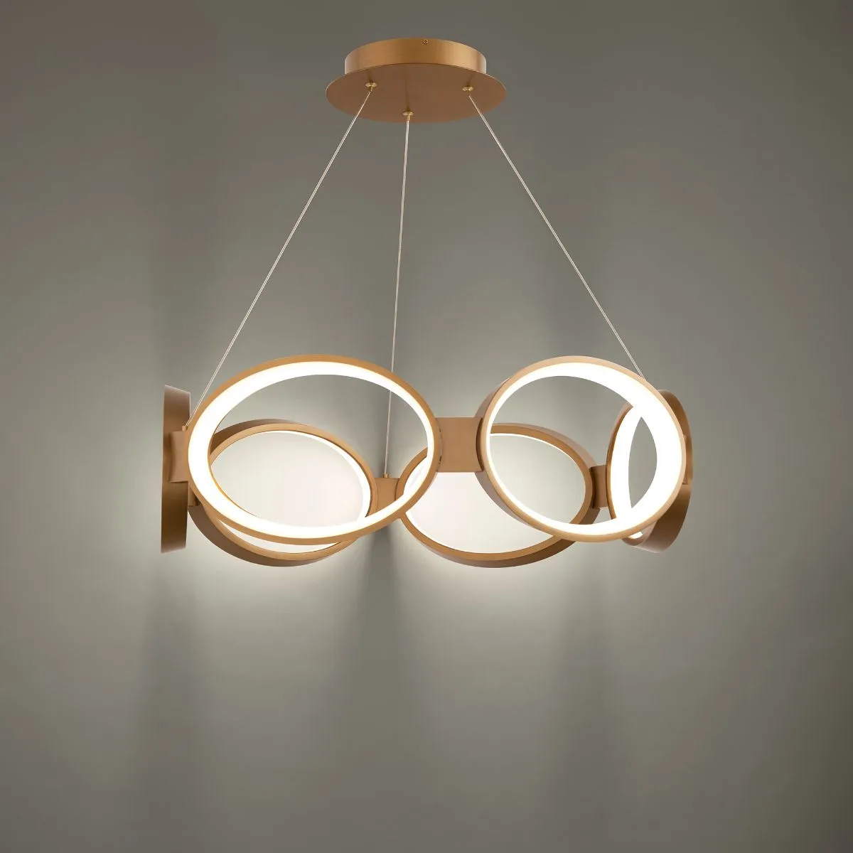 Solitaire 24 in. LED Pendant Light Brass finish