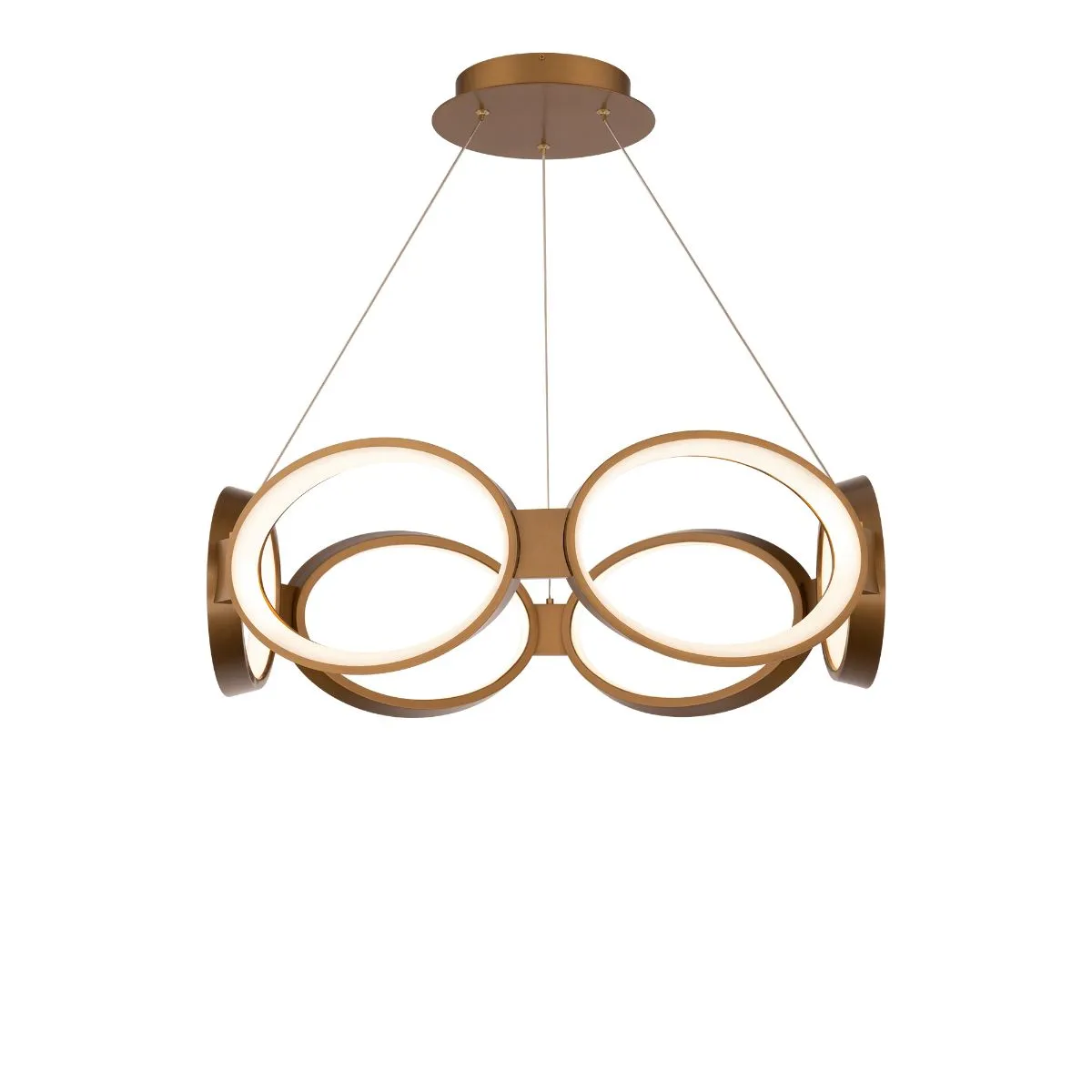 Solitaire 24 in. LED Pendant Light Brass finish