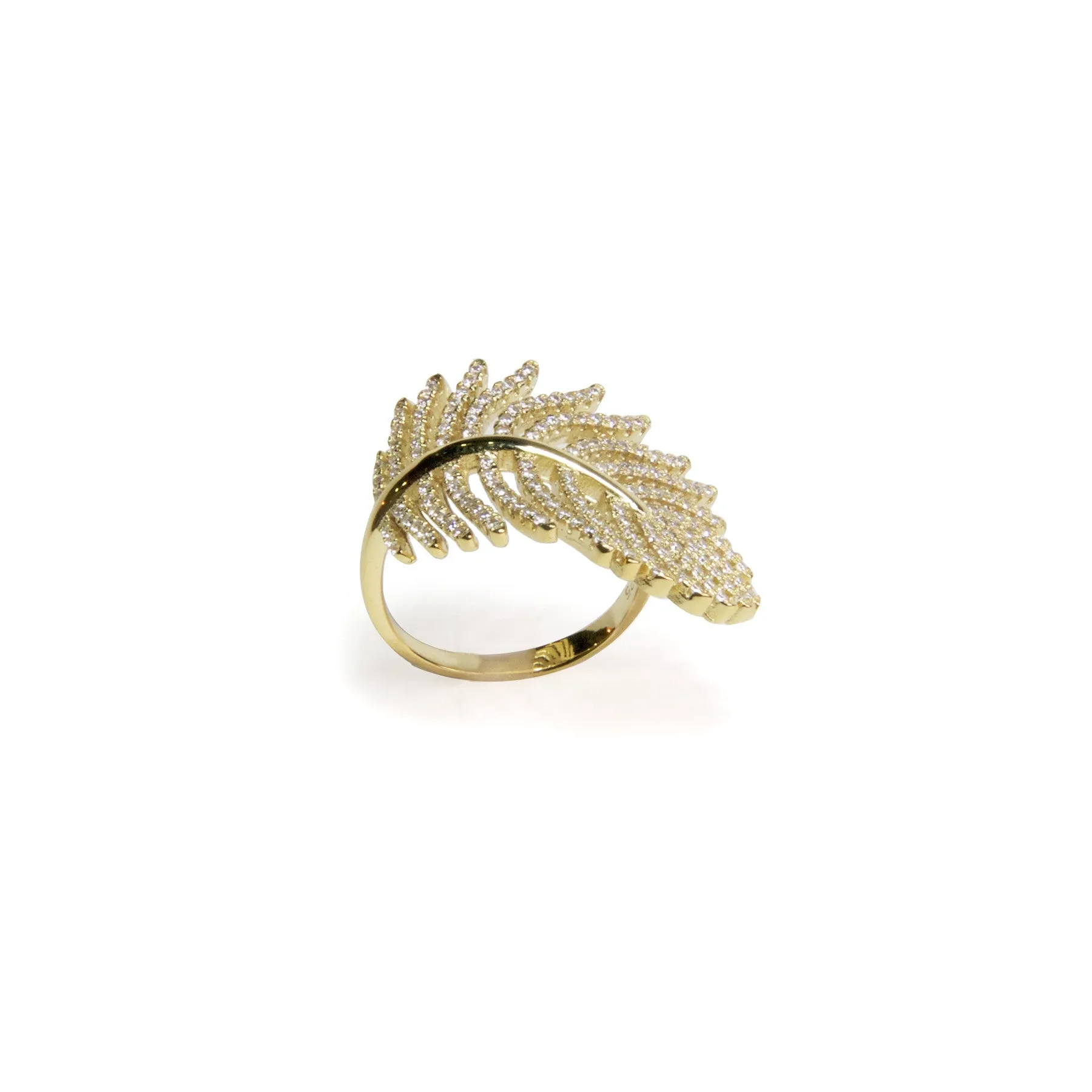 Sparkling Leaf Ring