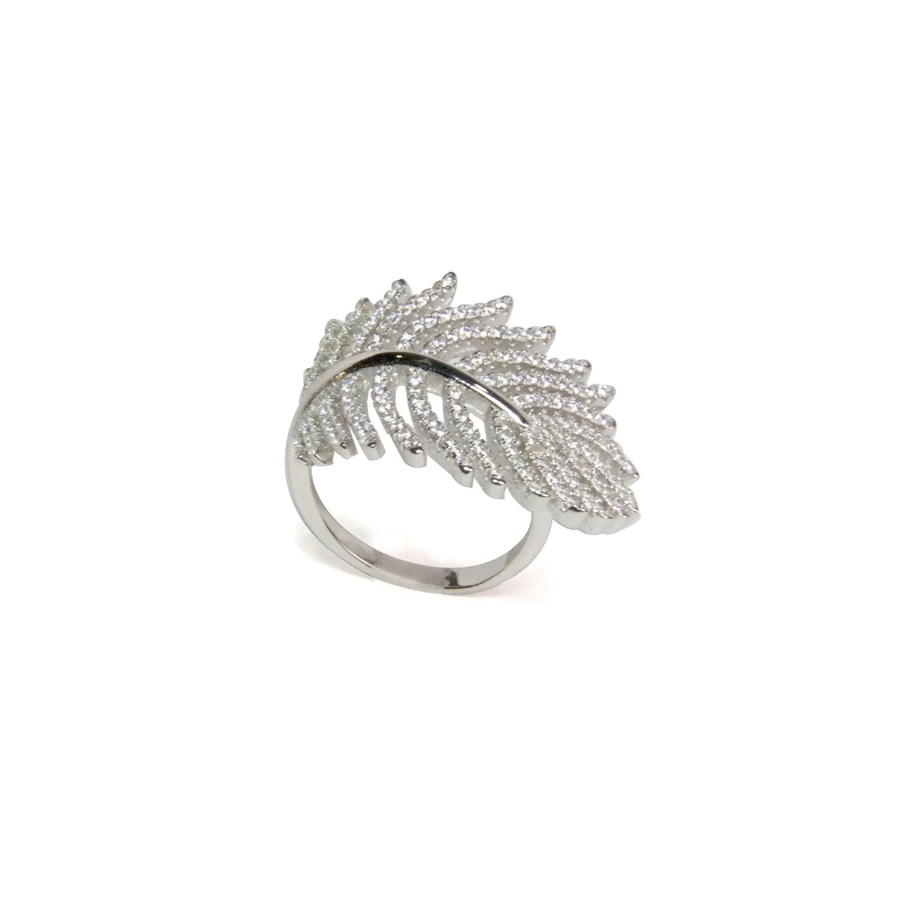 Sparkling Leaf Ring