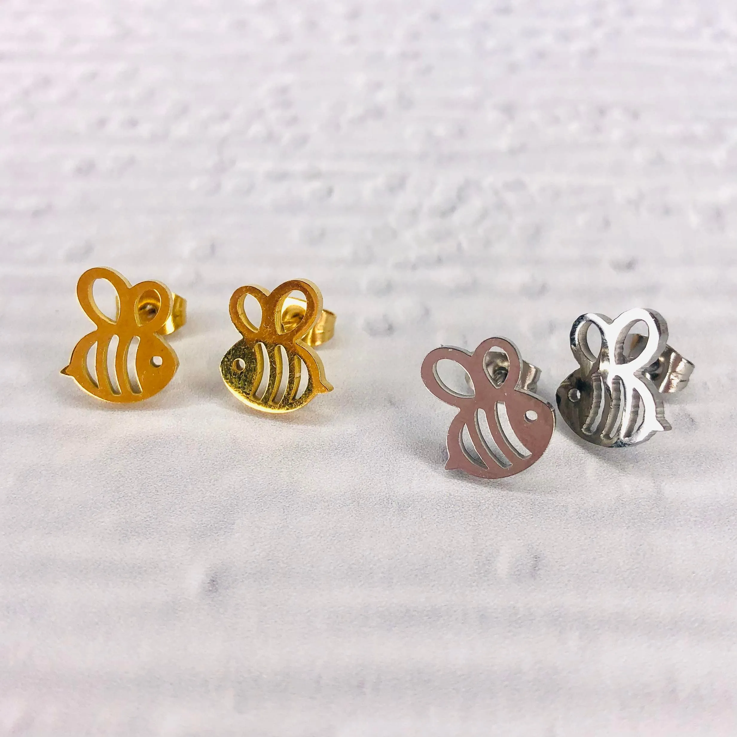 Stainless Steel Earrings - Bumblebee