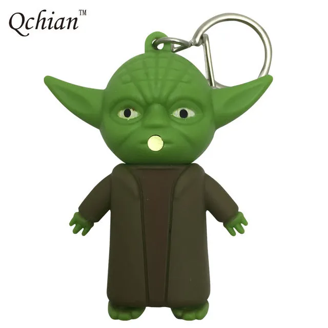 Star Wars Key Chains Minions keychain Iron Man Key Holder Hulk Big Hero 6 Batman Olaf Pikachu Keyrings Spiderman Lighting Sounds