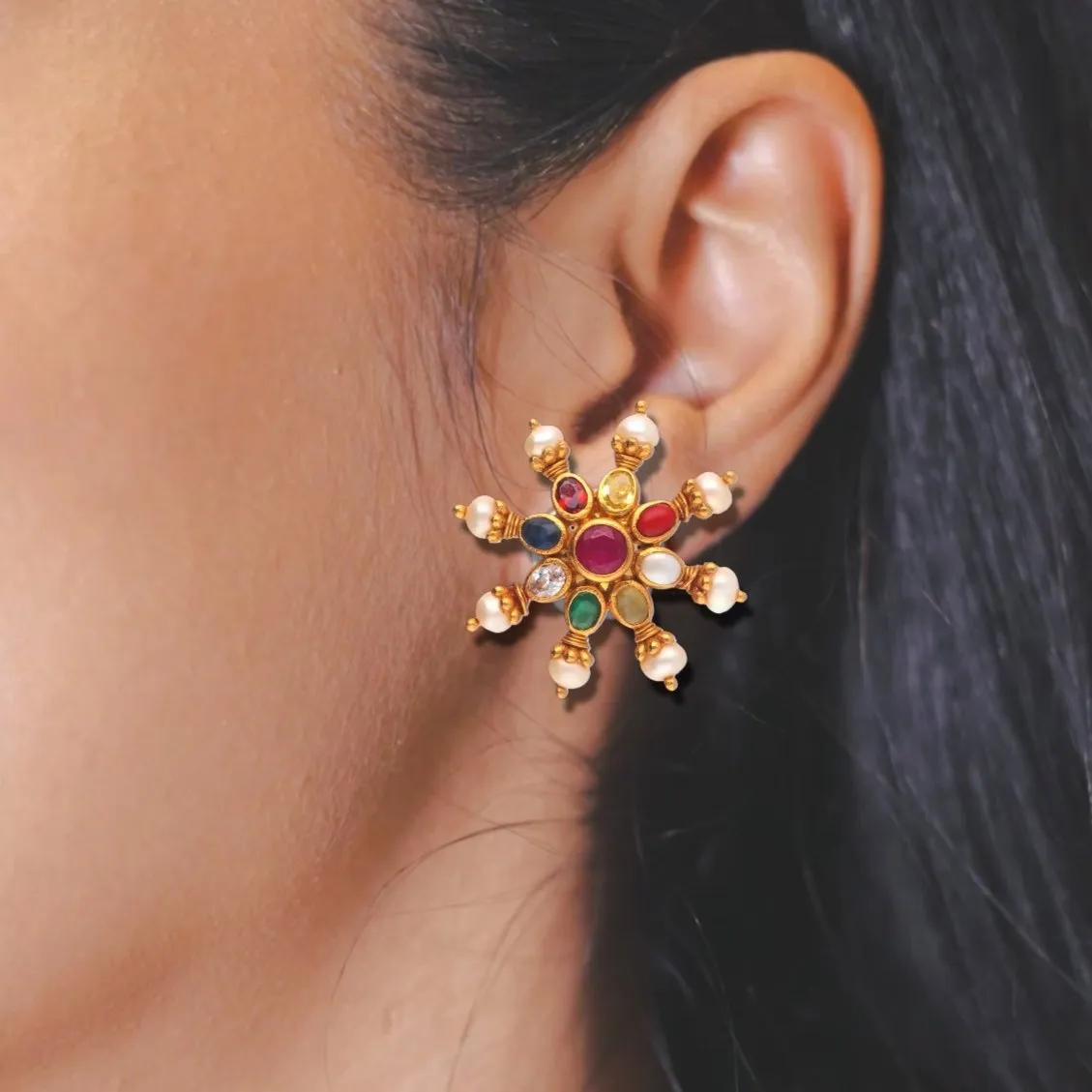 Starlight Navrathna Earrings