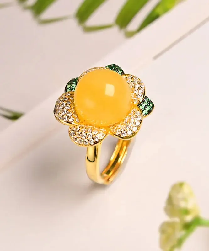 Sterling Silver Beeswax Zircon Rings