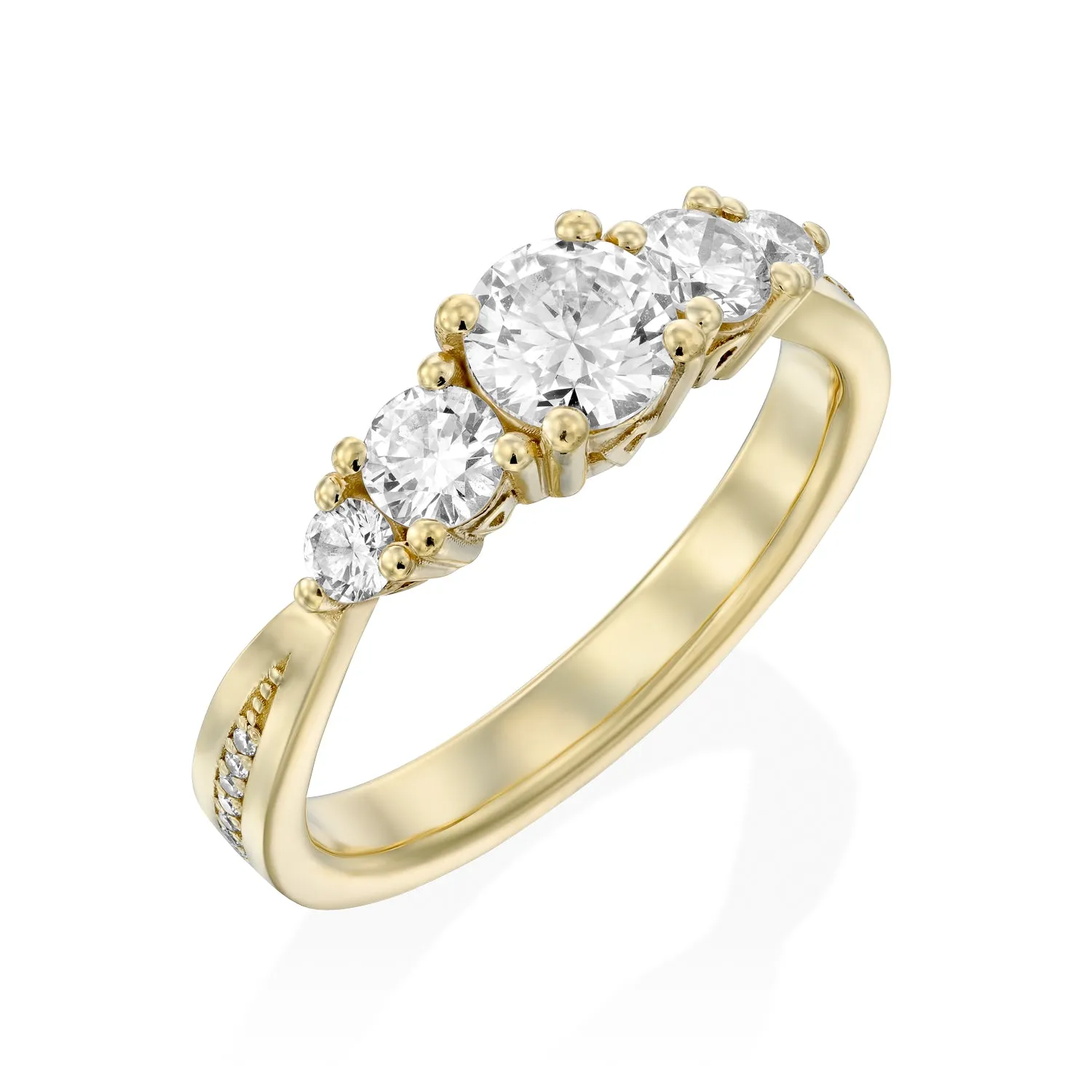 Suzana Gold Ring White Diamonds