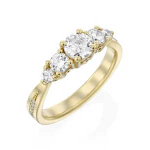 Suzana Gold Ring White Diamonds