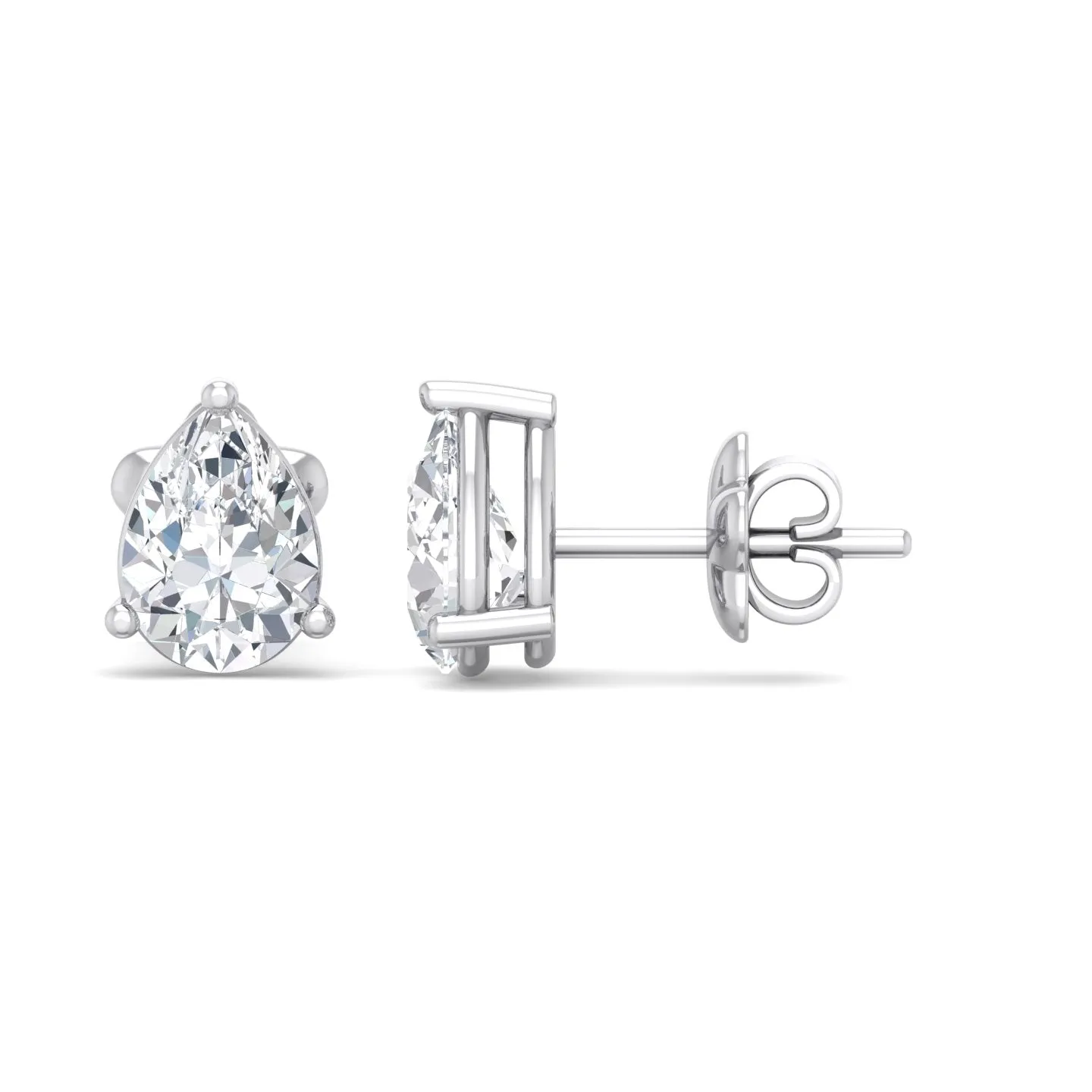 Timeless Pear Lab Grown Diamond Stud Earrings