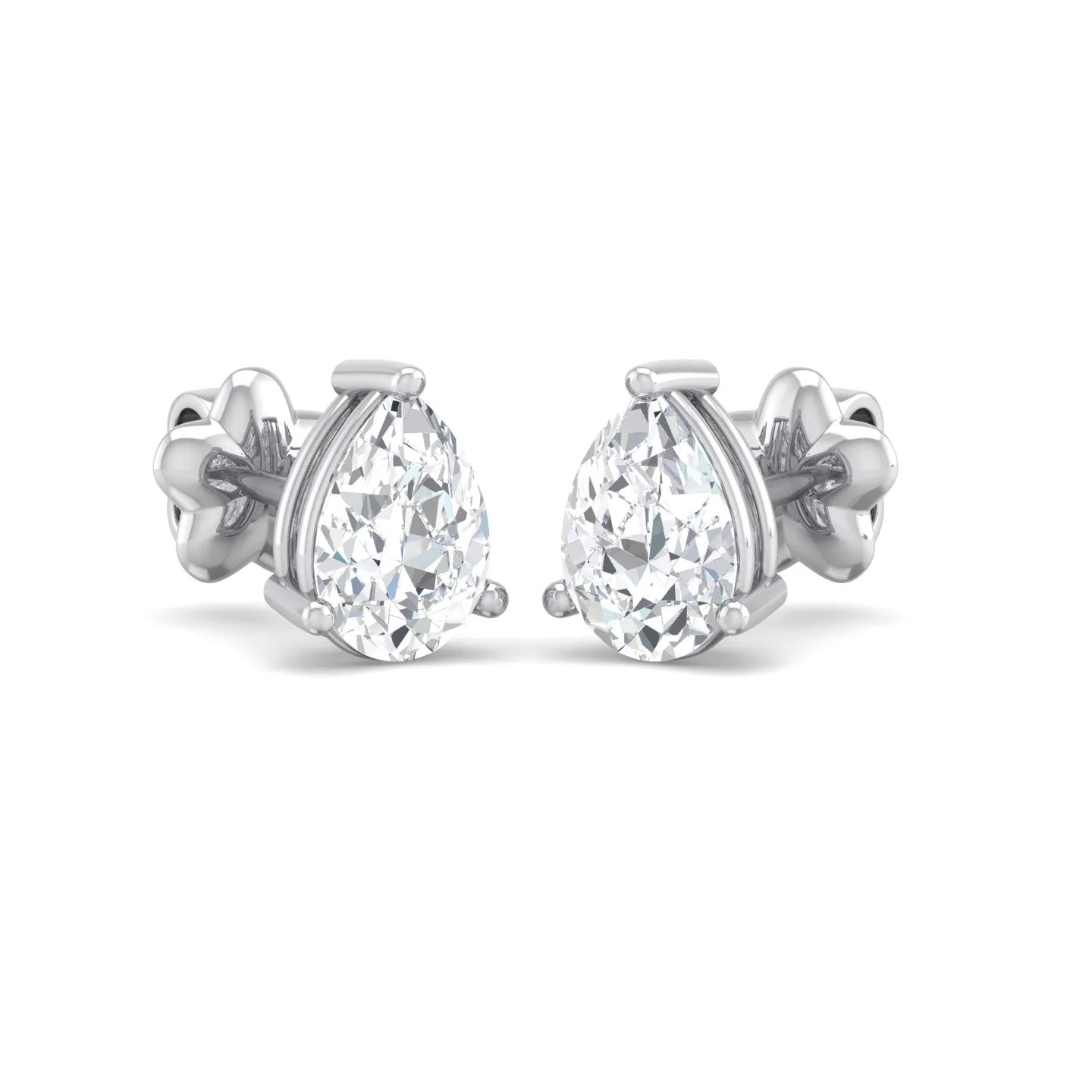 Timeless Pear Lab Grown Diamond Stud Earrings