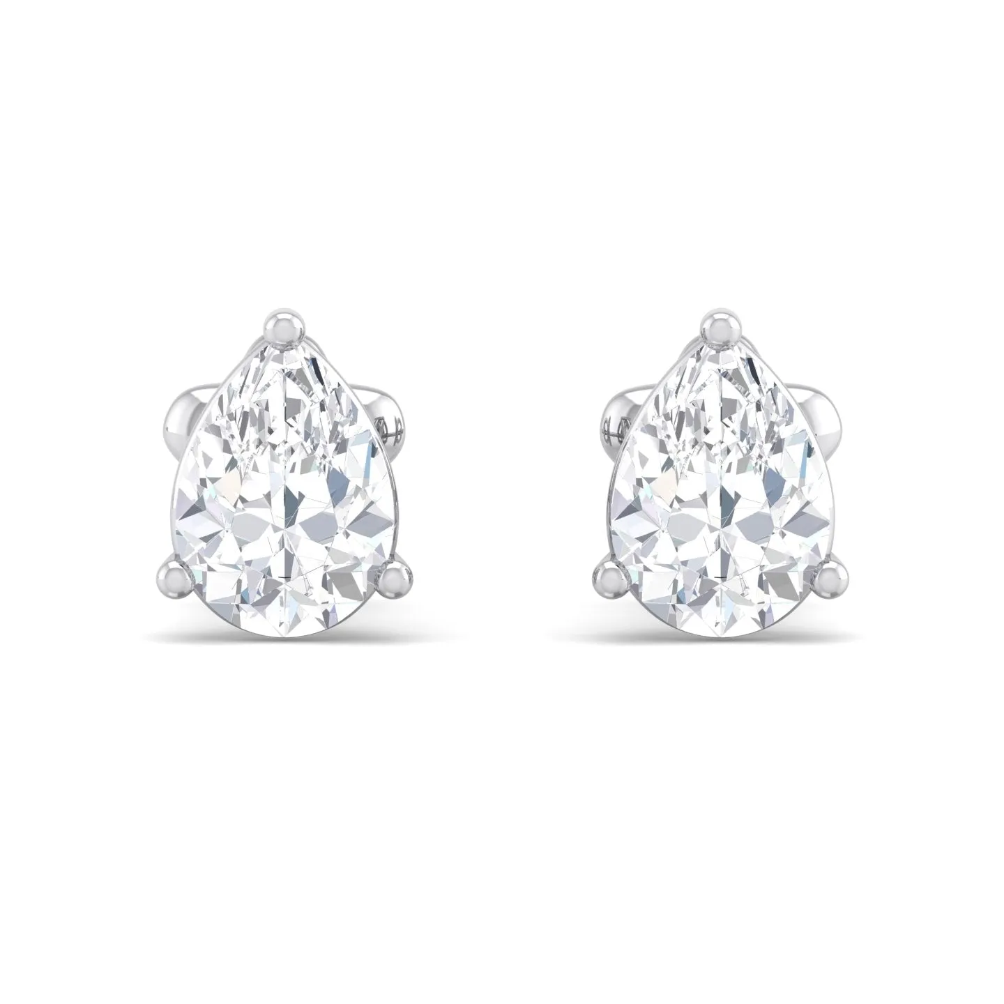 Timeless Pear Lab Grown Diamond Stud Earrings