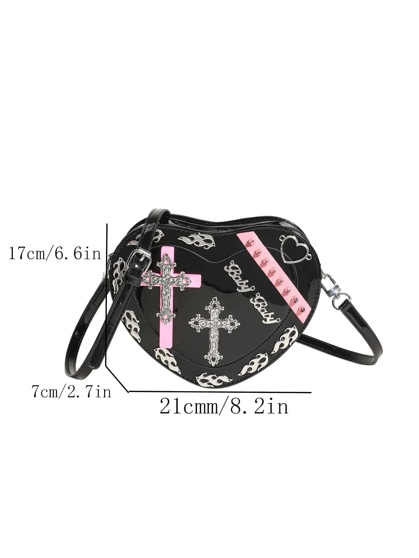 Trendy Gothic Punk Y2K Coffin Shape Gothic Crossbody Bag