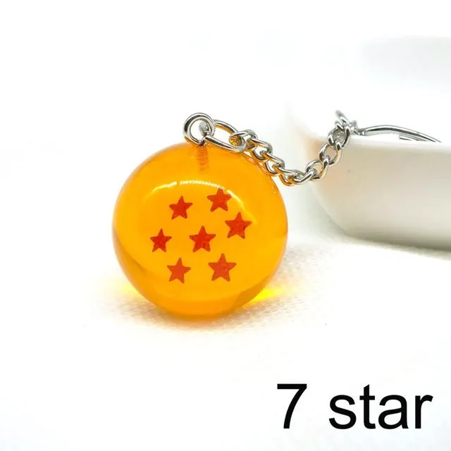 ZOEBER Cartoon anime Dragon Ball Z Keychain Child DBZ cosplay Dragonball Z 7 Stars Crystal Ball Keyrings PVC Pendant key holder