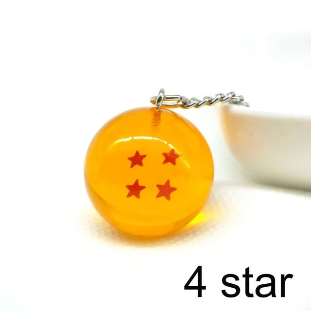 ZOEBER Cartoon anime Dragon Ball Z Keychain Child DBZ cosplay Dragonball Z 7 Stars Crystal Ball Keyrings PVC Pendant key holder