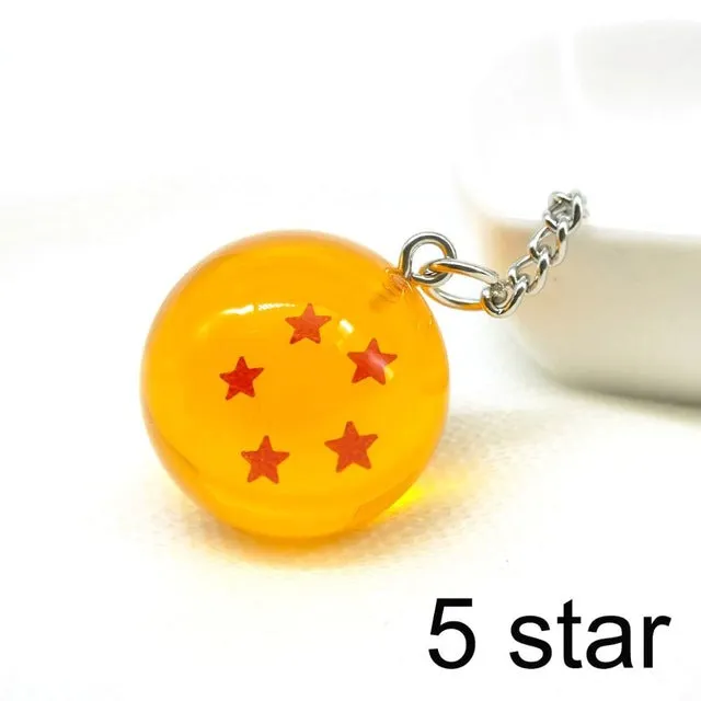 ZOEBER Cartoon anime Dragon Ball Z Keychain Child DBZ cosplay Dragonball Z 7 Stars Crystal Ball Keyrings PVC Pendant key holder