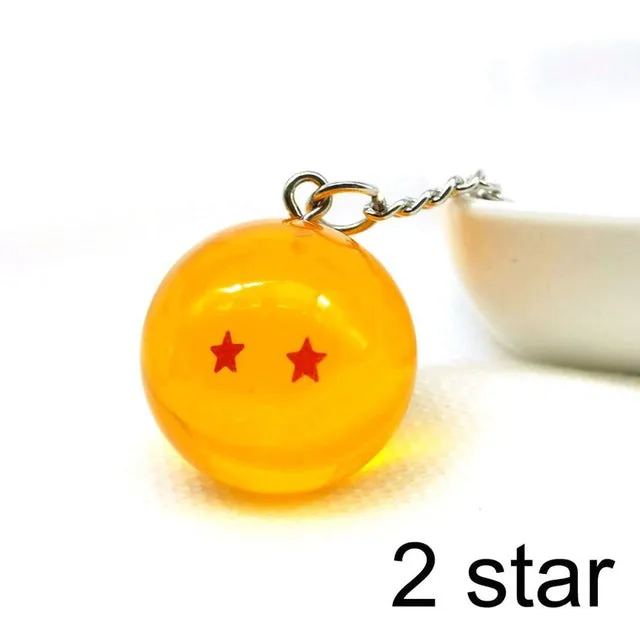 ZOEBER Cartoon anime Dragon Ball Z Keychain Child DBZ cosplay Dragonball Z 7 Stars Crystal Ball Keyrings PVC Pendant key holder